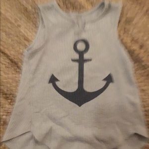 Anchor blue tank top